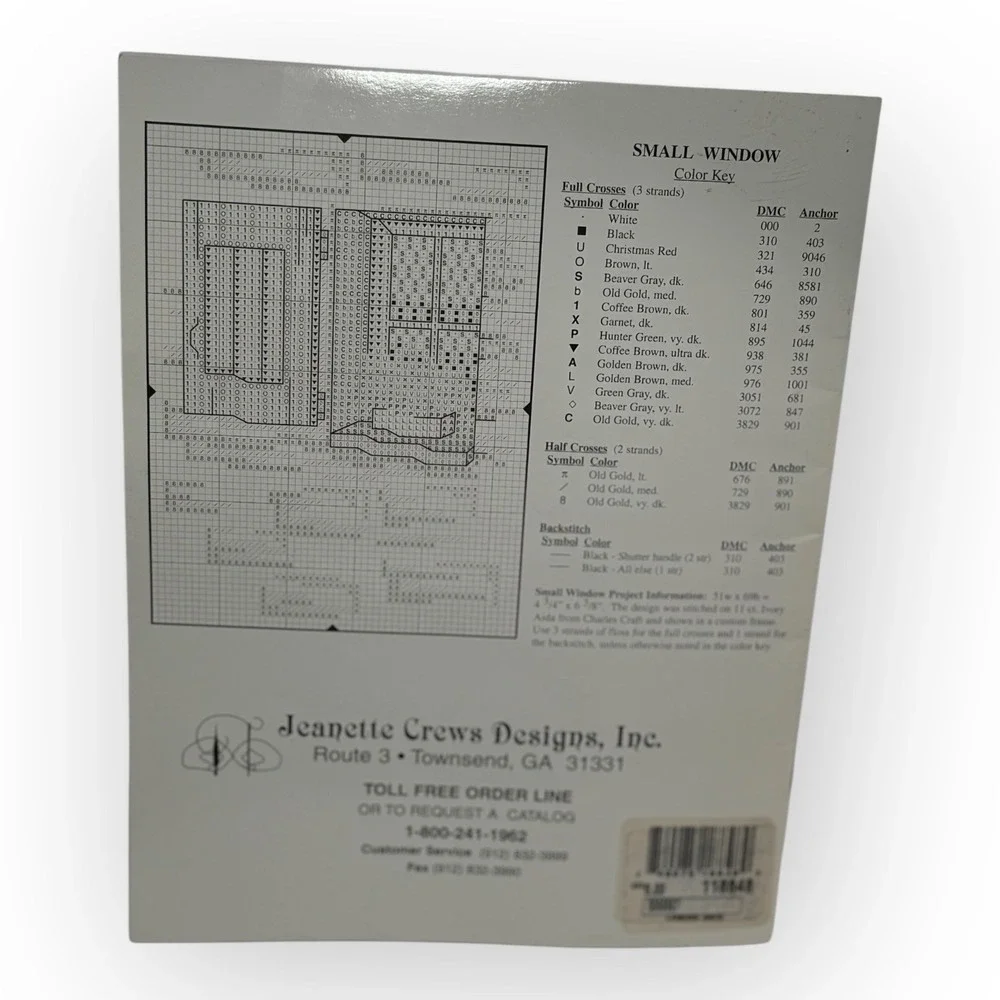 1999 Jeanette Crews Designs #184 Details Cross Stitch Booklet Windows Doors